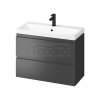CERSANIT - Set B886 MODUO 80 antracytowy (szafka + umywalka)  S801-476